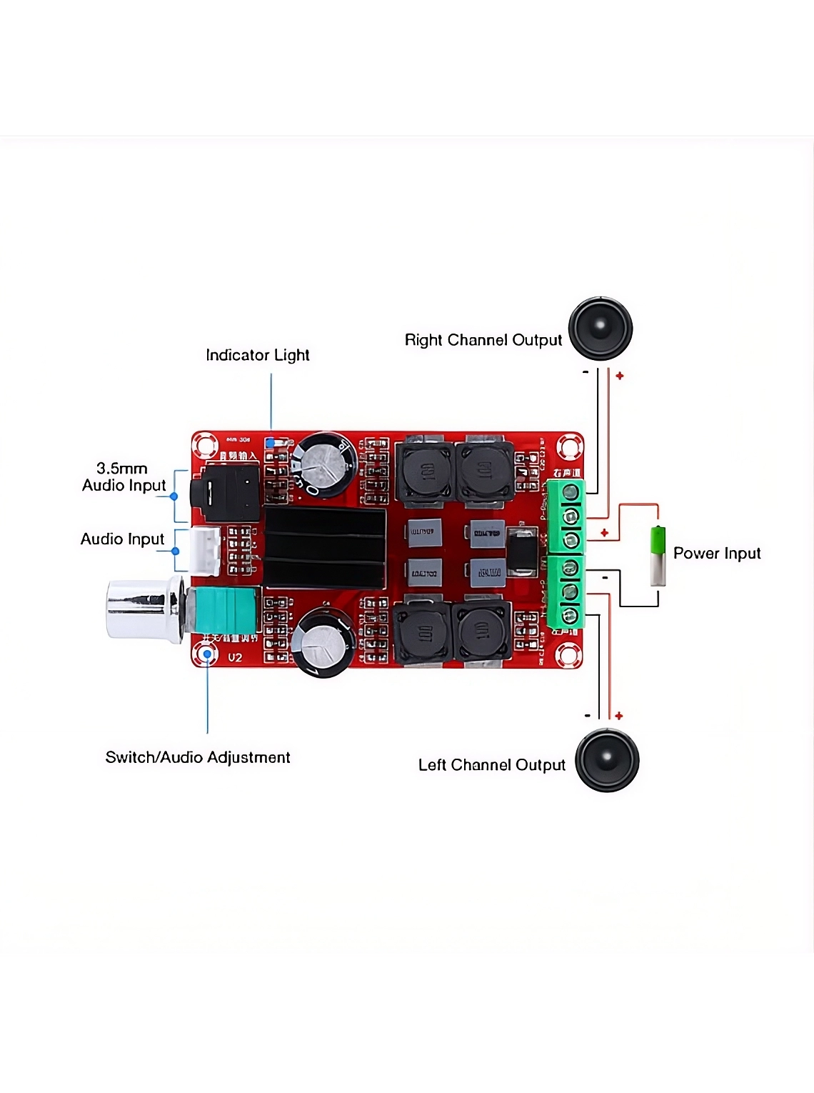 MÓDULO AMPLIFICADOR TPA3116D2 2x50W ESTÉREO - Imagen 4