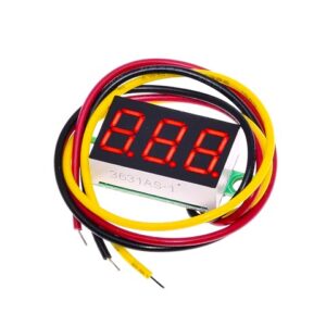 MINI VOLTÍMETRO DIGITAL DC 0–100V (3 CABLES)