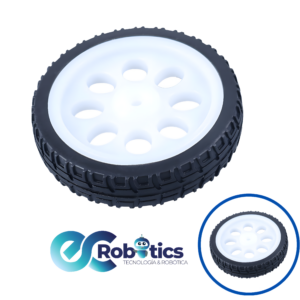 LLANTA BLANCA DELGADA 65MM PARA MOTOR TT