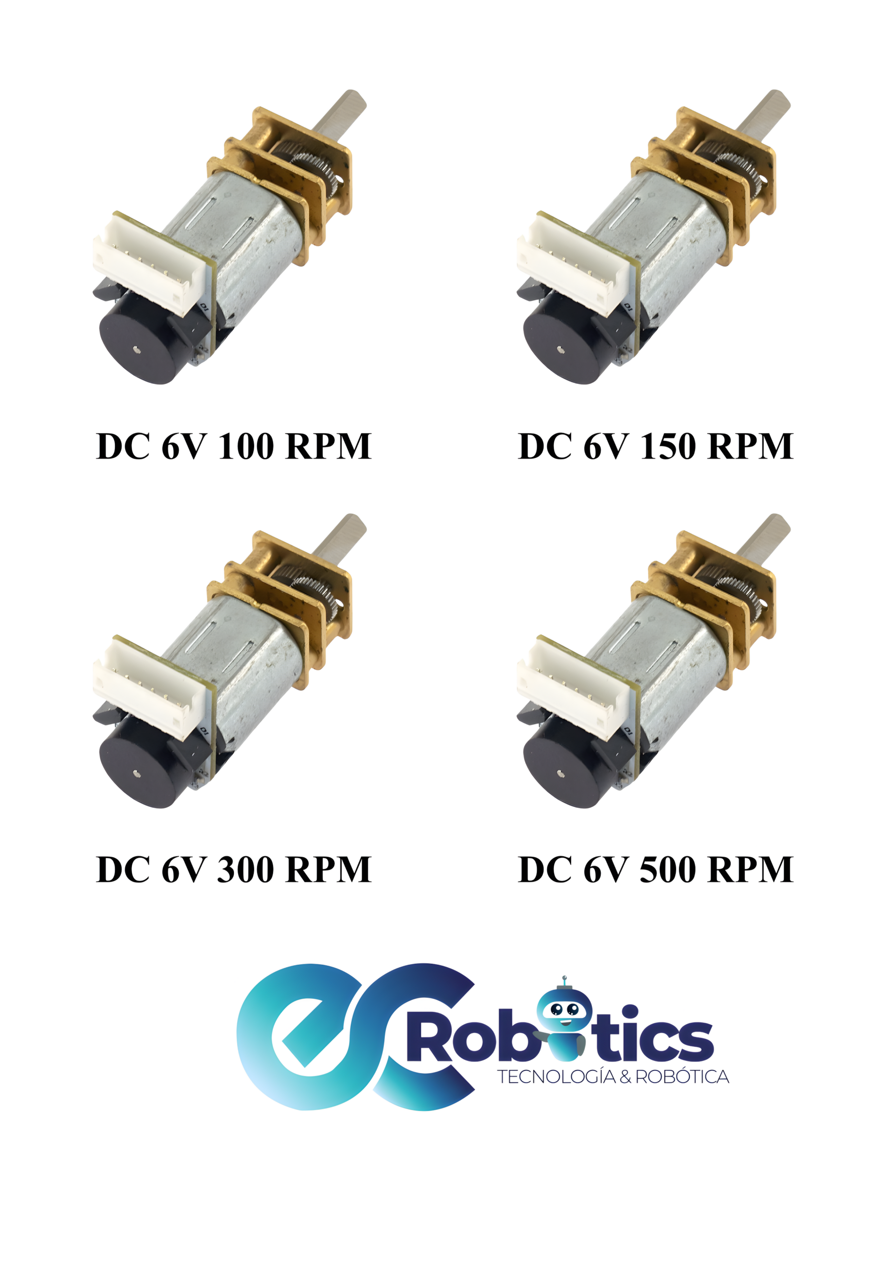 MOTOR REDUCTOR N20 CON ENCODER 6V - Imagen 2